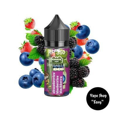 Сольова рідина для под систем FlavorLab RF 350 Strawberries Blueberries Blackberry 50 mg 2116 фото