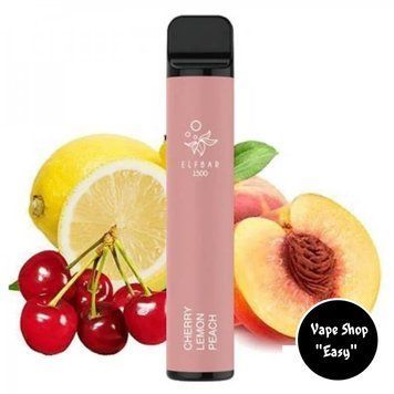 Одноразовая Pod система Elf Bar 1500 Cherry Lemon Peach (Вишня Лимон Персик) 50mg 850mah на 1500 затяжек 0705-16 фото