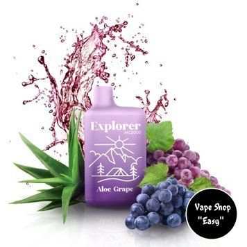 Одноразовая Pod система Explorer MC5000 Aloe Grape (Виноград с Алоэ) 50mg c подзарядкой на 5000 затяжек 0720-2 фото