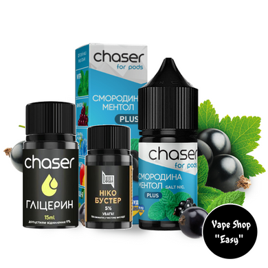 Набір для самозамісу сольовий Chaser for pods Смородина Ментол 30 ml 50 mg 10236-1 фото