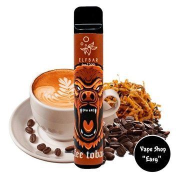Одноразовая Pod система Elf Bar Lux 1500 Coffee Tobacco (Кофе Табак) 50mg 850mah на 1500 затяжек 0709-10 фото