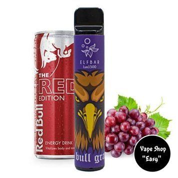 Одноразовая Pod система Elf Bar Lux 1500 Grape Energy (Энергетик Виноград) 50mg 850mah на 1500 затяжек 0709-8 фото