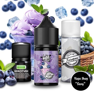 Набір для самозамісу сольовий Hype Blueberry Ice Cream 30 ml 50 mg 10552 фото