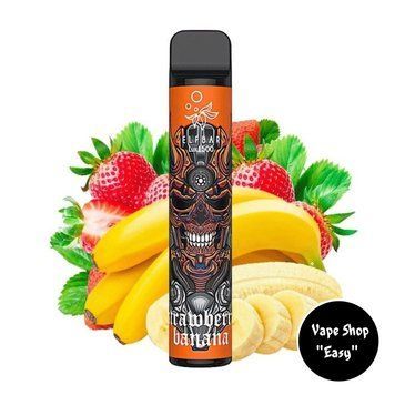 Одноразовая Pod система Elf Bar Lux 1500 Strawberry Banana (Клубника Банан) 50mg 850mah на 1500 затяжек 0709-6 фото