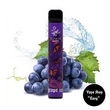 Одноразовая Pod система Elf Bar Lux 2000 Grape Ice (Виноград) 50mg 1200mah на 2000 затяжек 0715-2 фото