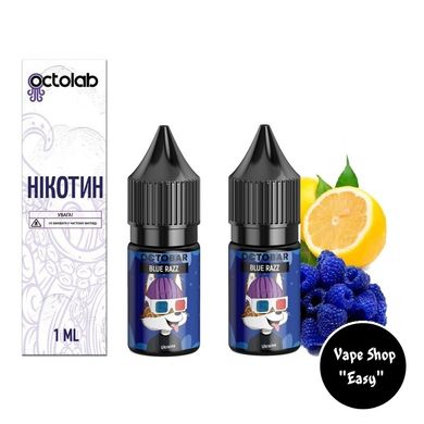 Набір для самозамісу сольовий Octobar NFT Blue Razz 10 ml 50 mg 10330 фото