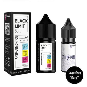 Набір для самозамісу сольовий Black Limit Salt Rasp Lemon Ice 30 ml 50 mg 10147-6 фото