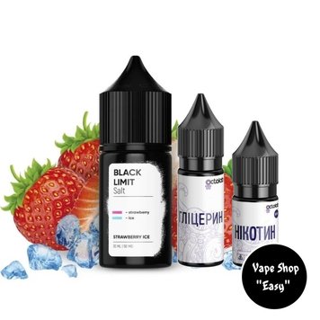 Набор для самозамеса солевой Black Limit Salt Strawberry Ice 30 ml 50 mg 10147-7 фото