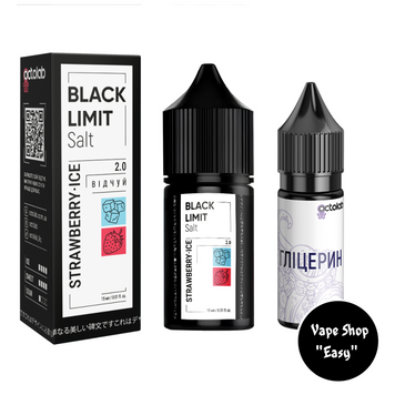 Набір для самозамісу сольовий Black Limit Salt Strawberry Ice 30 ml 50 mg 10147-7 фото