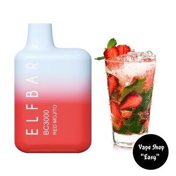 Одноразовая Pod система Elf Bar BC 3000 Red Mojito (Красный мохито) 50mg c подзарядкой на 3000 затяжек 0716 фото