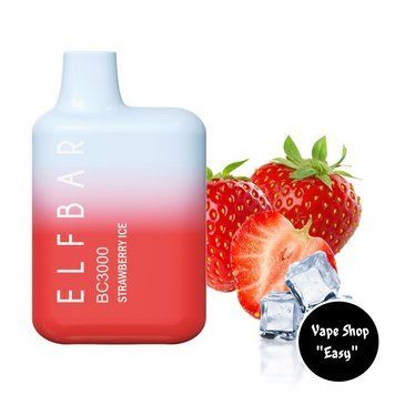 Одноразовая Pod система Elf Bar BC 3000 Strawberry Ice (Клубника) 50mg c подзарядкой на 3000 затяжек 0716-1 фото