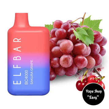 Одноразовая Pod система Elf Bar BC 4000 Sakura Grape (Сакура Виноград) 50mg c подзарядкой на 4000 затяжек 0717-6 фото