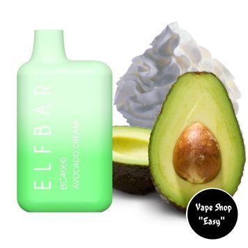 Одноразовая Pod система Elf Bar BC 4000 Avocado Cream (Авокадо Крем) 50mg c подзарядкой на 4000 затяжек 0717-7 фото