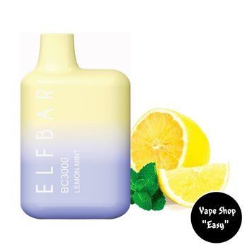 Одноразовая Pod система Elf Bar BC 3000 Lemon Mint (Лимон Мята) 50mg c подзарядкой на 3000 затяжек 0716-3 фото