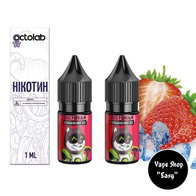 Набор для самозамеса солевой Octobar NFT Strawberry Ice 10 ml 50 mg 10337 фото