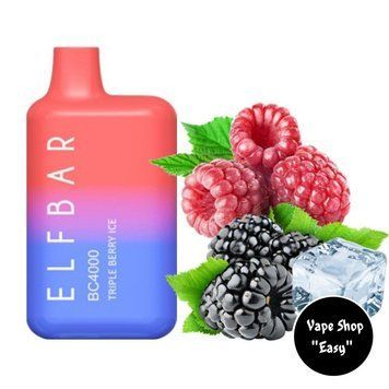 Одноразовая Pod система Elf Bar BC 4000 Triple Berry Ice (Ягодный микс) 50mg c подзарядкой на 4000 затяжек 0717 фото