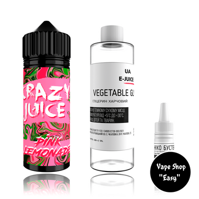 Crazy Juice Pink Lemonade 120 ml Набір для самозамісу органічний 03032-1 фото