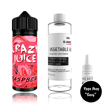 Crazy Juice Rasberry 120 ml Набор для самозамеса органический 03033-1 фото