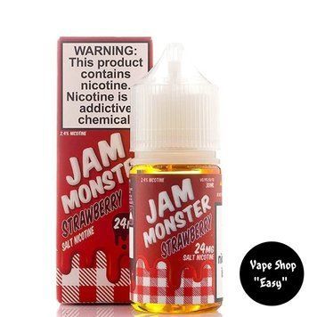 Солевая жидкость для под систем Jam Monster Strawberry 24 mg 2266-1 фото