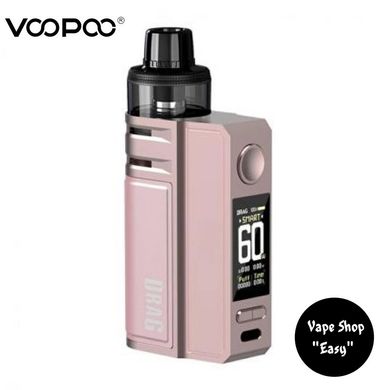 POD система Voopoo Drag E60 Pod Mod Starter Kit 2550 mAh Pink Оригінал 0648-1 фото