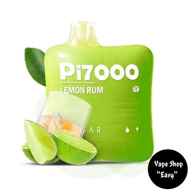 Одноразовая Pod система Elf Bar Pi7000 Lemon Rum (Ром с лимоном) 5% с подзарядкой на 7000 затяжек 0726-2 фото