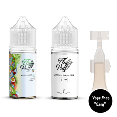 Набор для самозамеса солевой Fluffy Puff Kiwi Passion Ice 30 ml 50 mg 10564 фото