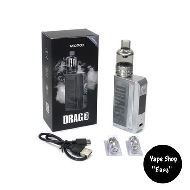 Вейп Voopoo Drag 3 With TPP Tank Starter Kit Smoky Grey Оригинал 0509 фото