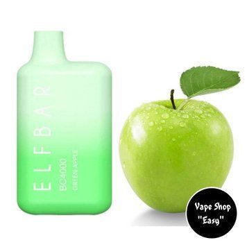 Одноразовая Pod система Elf Bar BC 4000 Green Apple (Зеленое Яблоко) 50mg c подзарядкой на 4000 затяжек 0717-9 фото