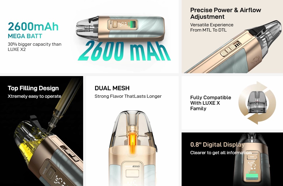 Vaporesso LUXE X3 характеристики
